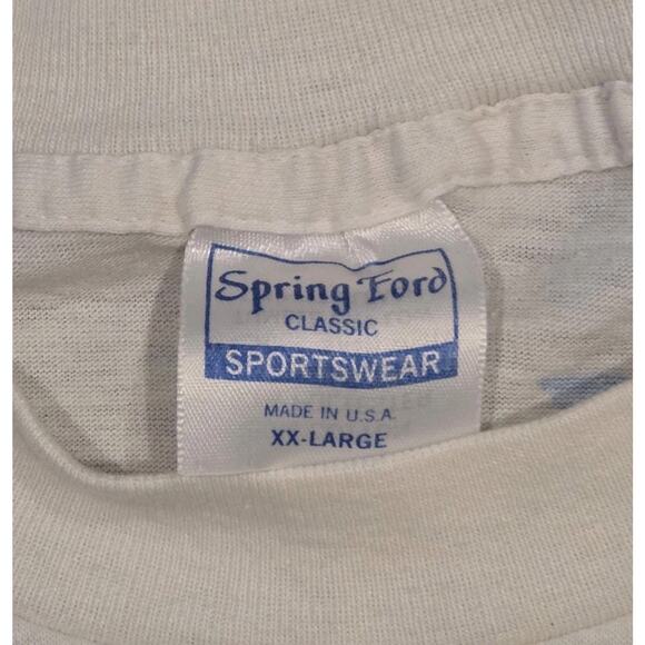 Bon Jovi Slippery When Wet Shirt Authentic Vtg 80s USA Single Stitch White 2XL - Picture 3 of 10